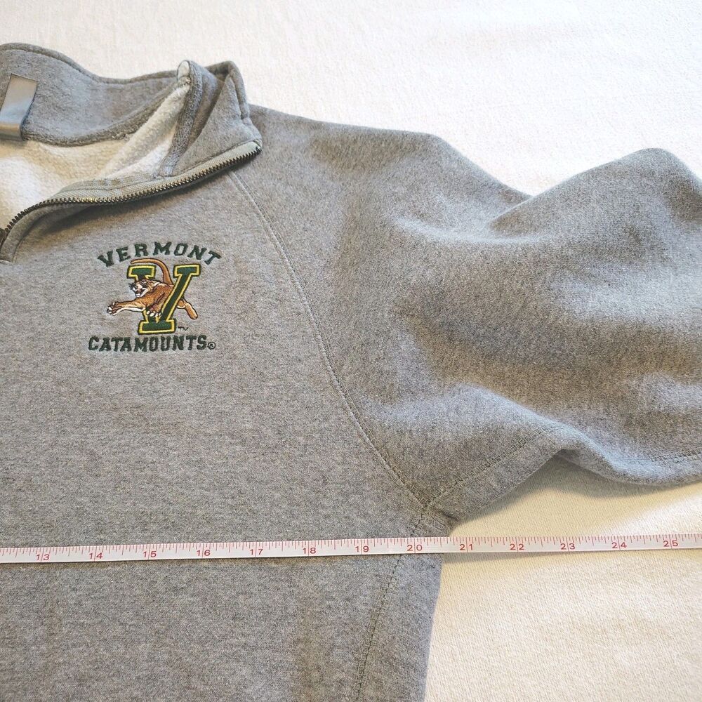 Vermont Catamounts Quarter Zip Sweatshirt Womens Size S Gray NCAA University - Picture 8 of 10